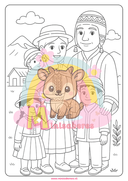 Libro para colorear - Pueblo Quechua