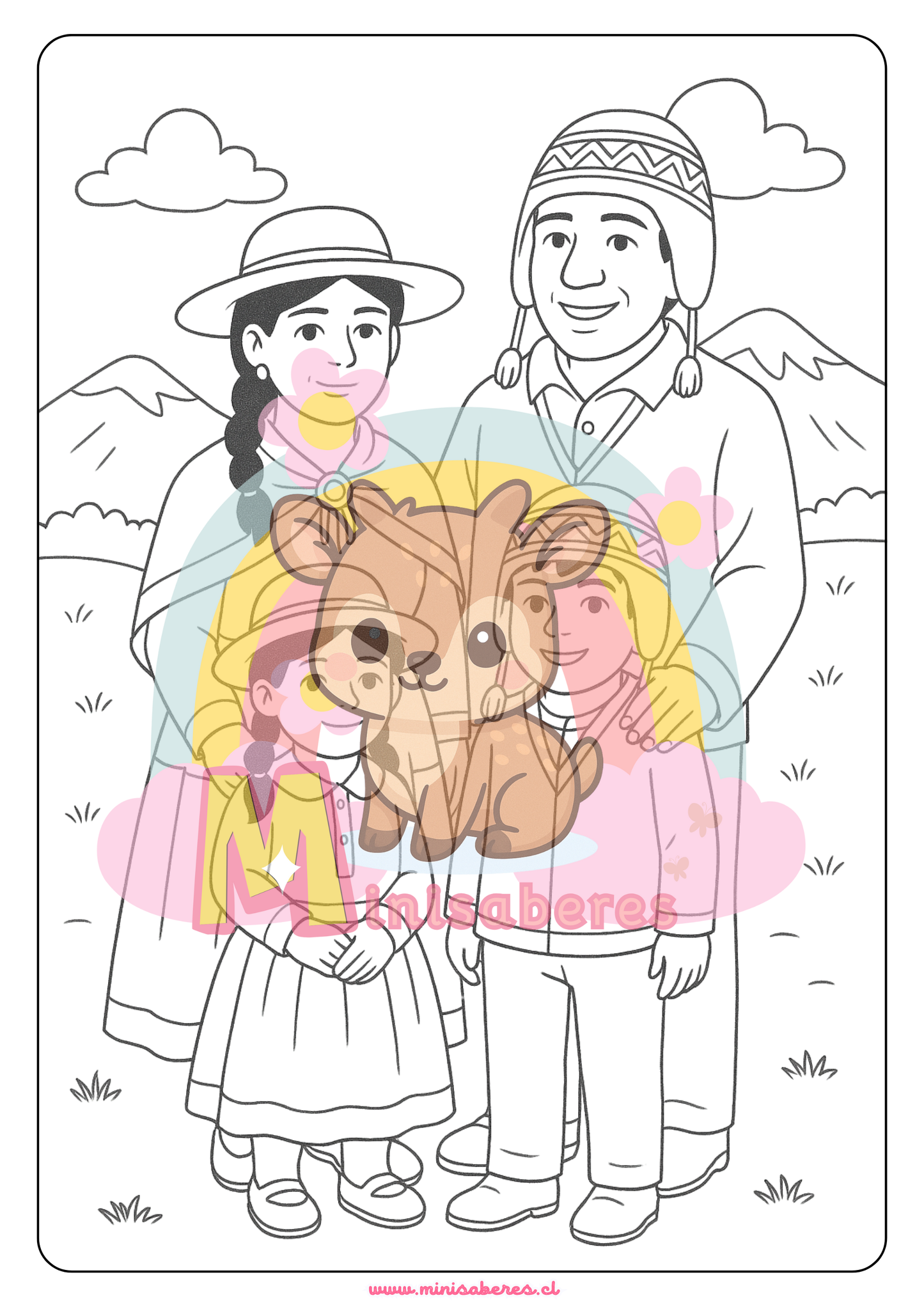 Libro para colorear - Pueblo Aymara