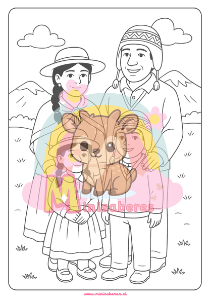 Libro para colorear - Pueblo Aymara