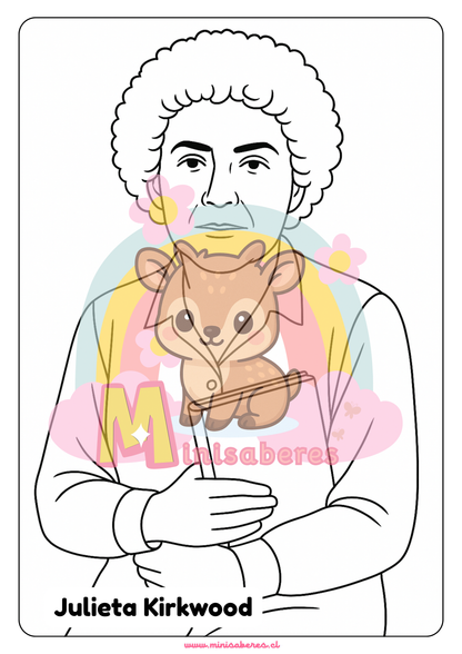 Libro para colorear - Mujeres chilenas
