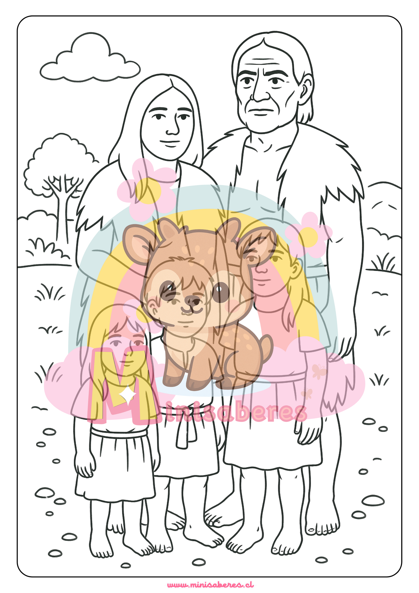 Libro para colorear - Pueblo Yagán