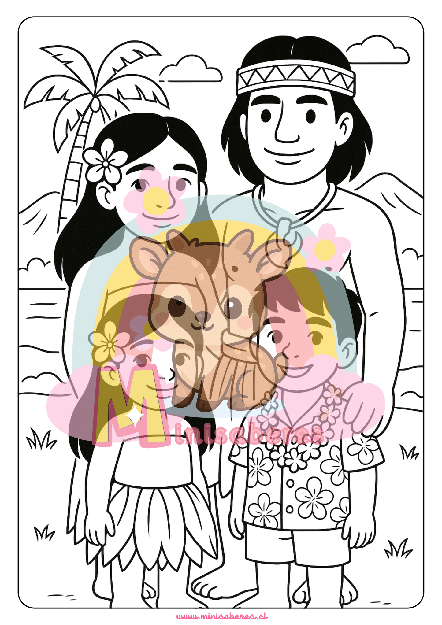 Libro para colorear - Pueblo Rapa Nui
