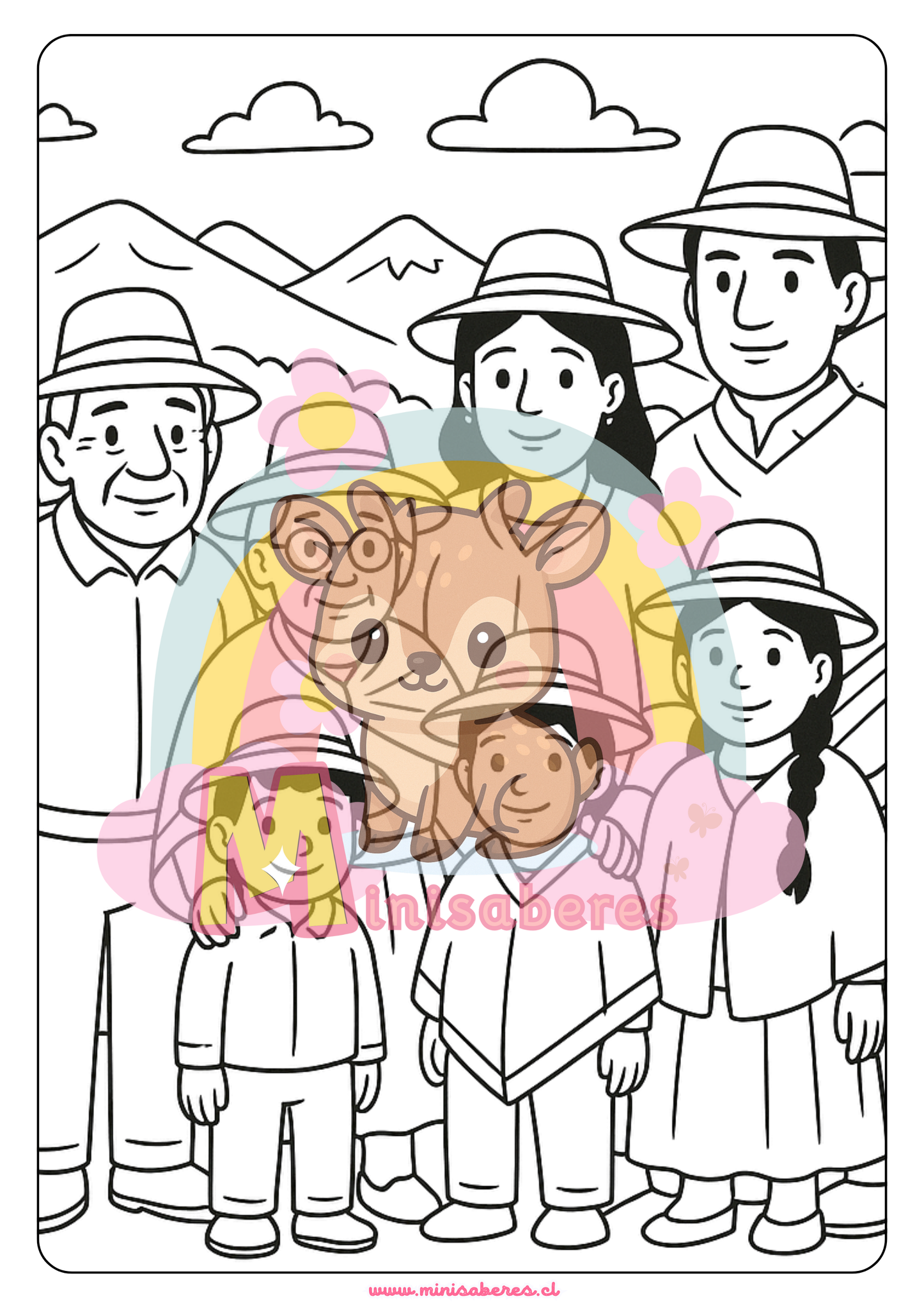 Libro para colorear - Pueblo Aymara