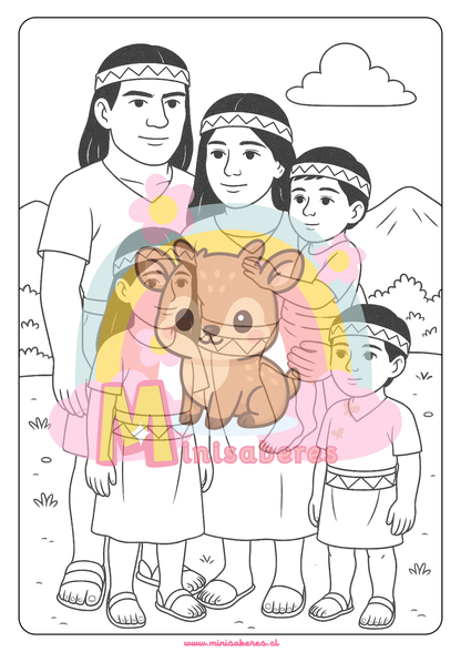 Libro para colorear - Pueblo Diaguita
