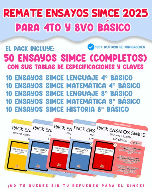 REMATE Ensayos SIMCE - 2025