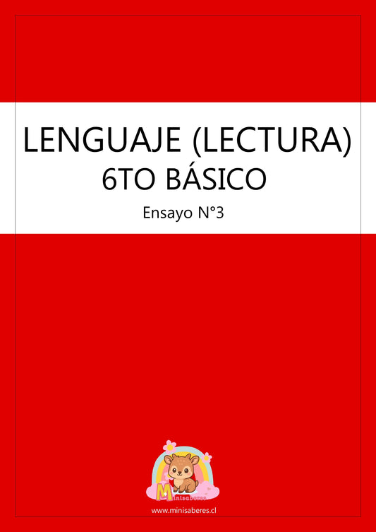 Ensayo SIMCE Lenguaje 6° Básico – N°3