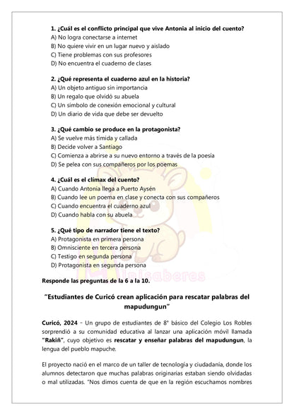 Ensayo SIMCE Lenguaje 8° Básico – N°4