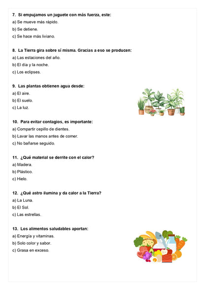 Ensayo SIMCE A - Ciencias 2° básico