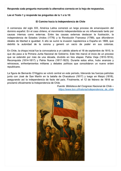 Ensayo SIMCE A - Historia 8° básico