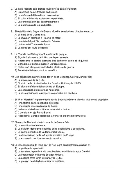 Ensayo SIMCE A - Historia II medio