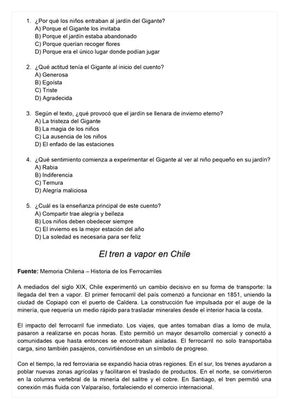 Ensayo SIMCE A - Lenguaje 4° básico