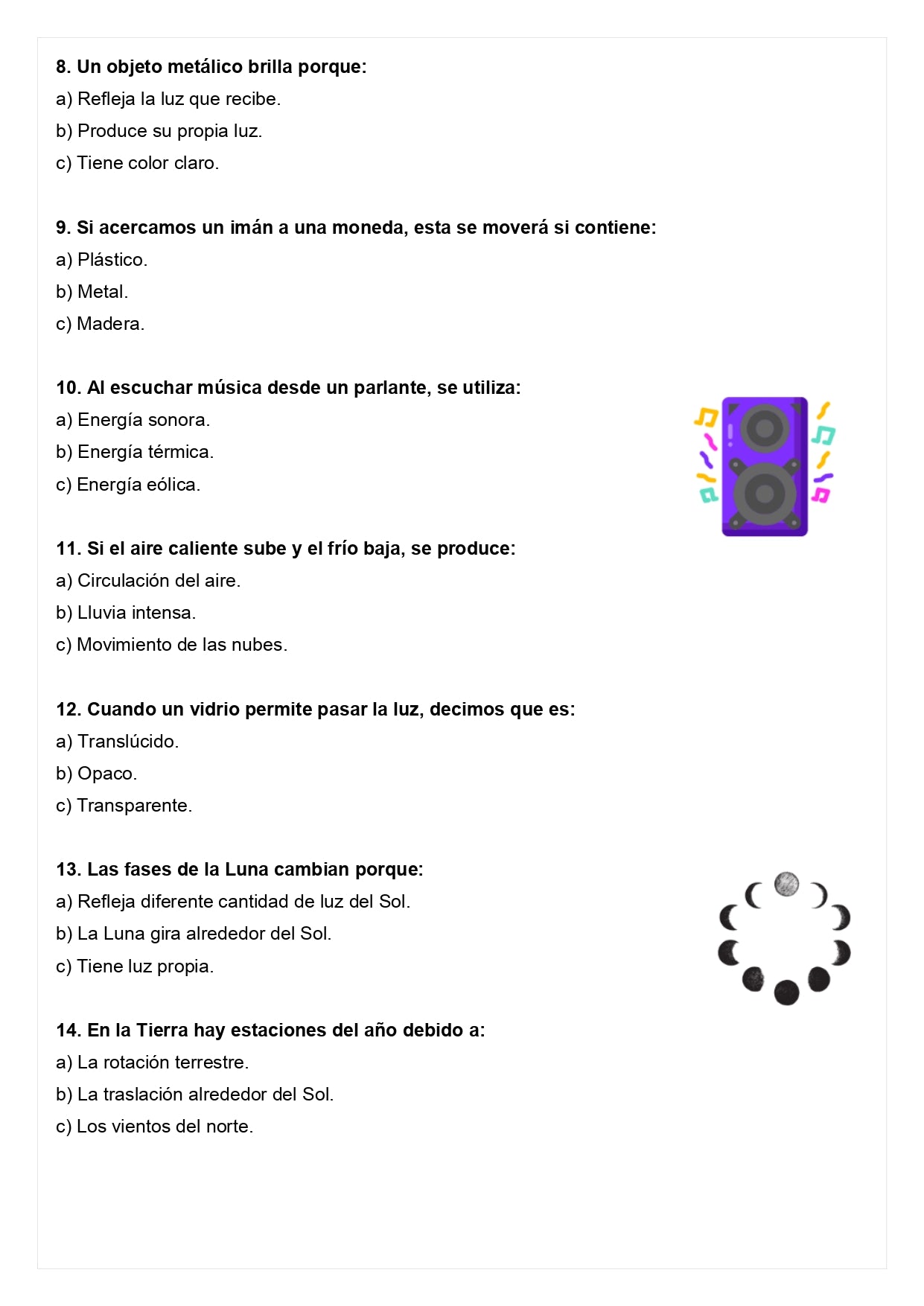 Ensayo SIMCE C - Ciencias 2° básico