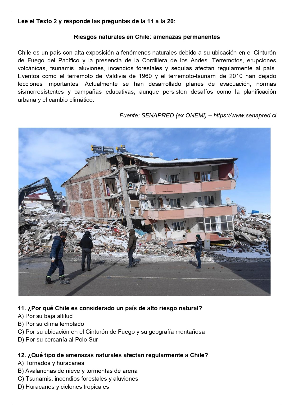 Ensayo SIMCE C - Historia 8° básico