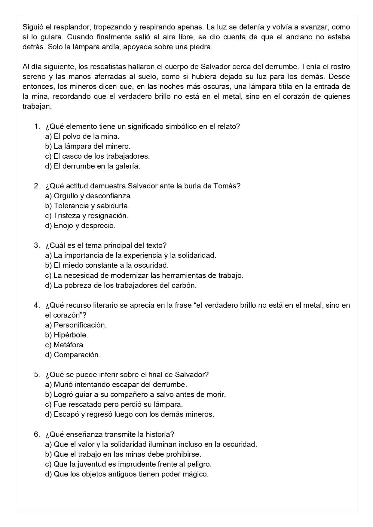 Ensayo SIMCE C - Lenguaje 6° básico