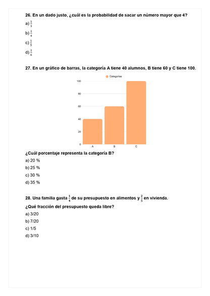 Ensayo SIMCE C - Matemática 6° básico