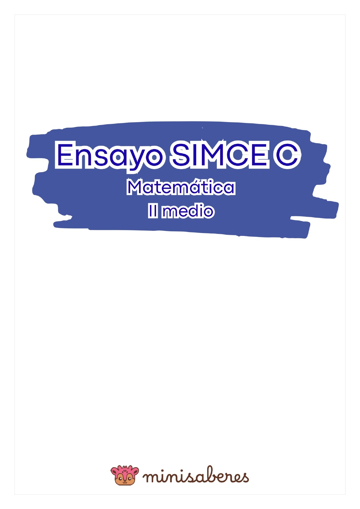 Ensayo SIMCE C - Matemática II medio