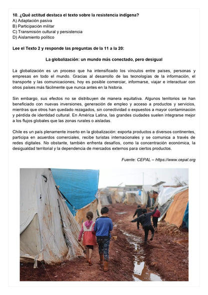 Ensayo SIMCE D - Historia 8° básico