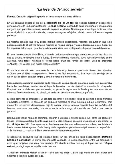 Ensayo SIMCE D - Lenguaje 8° básico