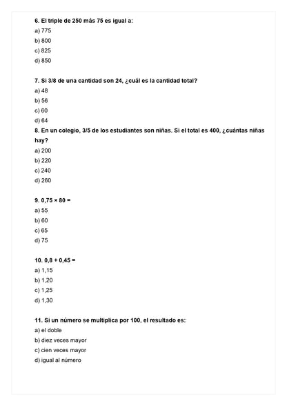 Ensayo SIMCE D - Matemática 4° básico