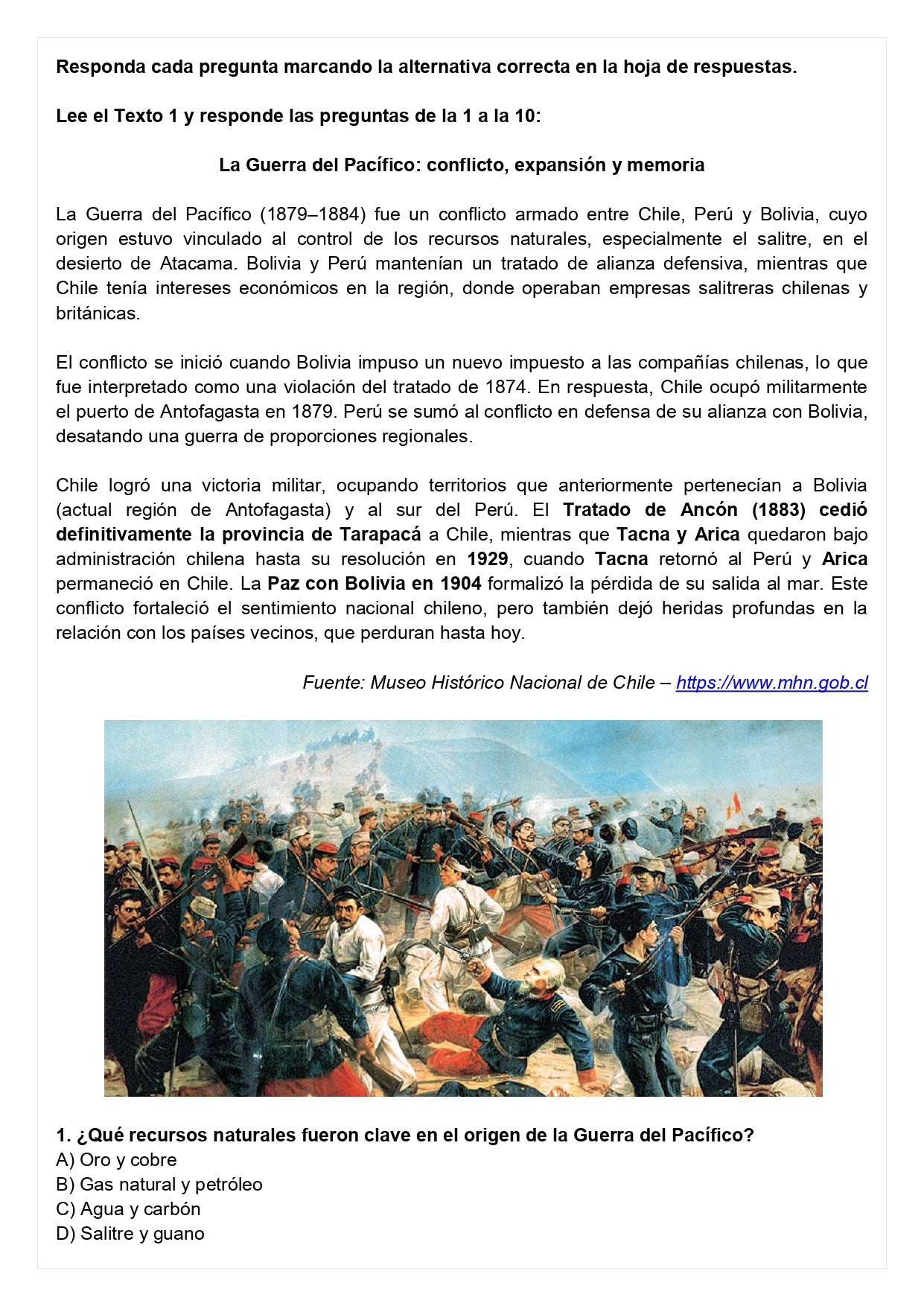 Ensayo SIMCE E - Historia 8° básico