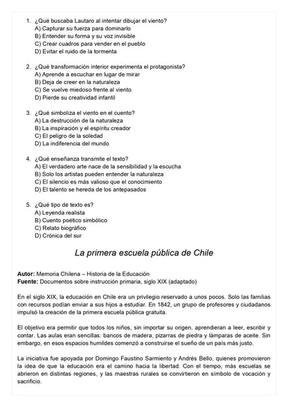 Ensayo SIMCE E - Lenguaje 4° básico