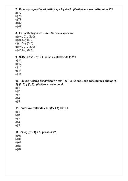 Ensayo SIMCE E - Matemática II medio