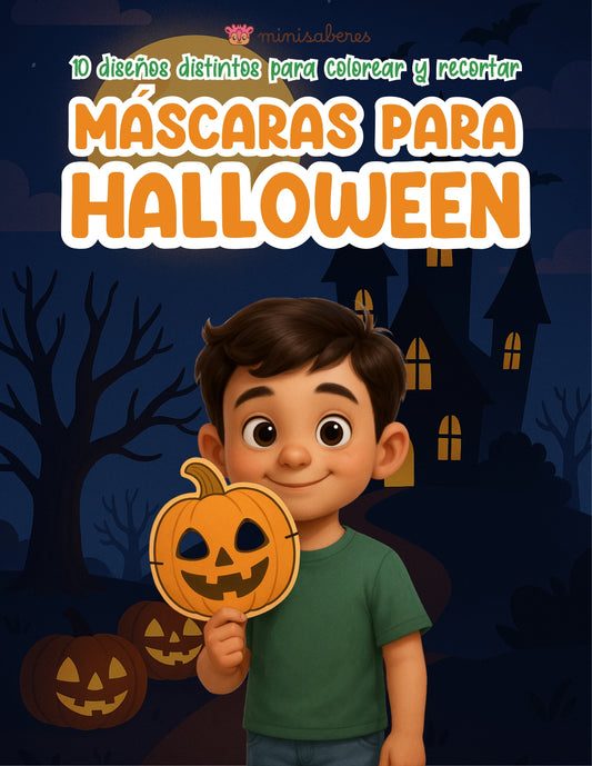 Máscaras de Halloween para colorear e imprimir GRATIS – Especial Halloween Minisaberes