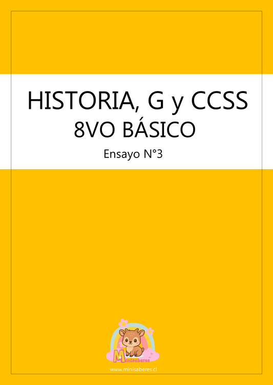 Ensayo SIMCE Historia 8° Básico – N°3